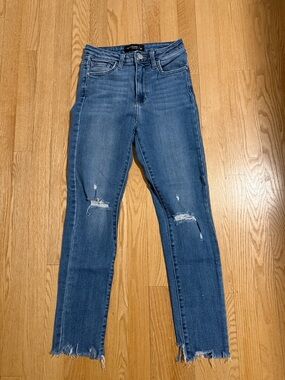 Just Black Distressed Skinny Jeans - Blue Wash